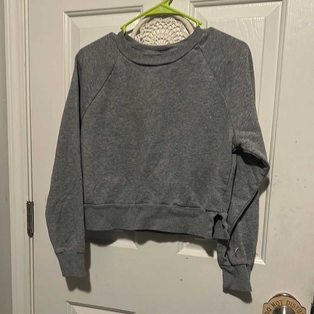 Gray Cropped Sweatshirt